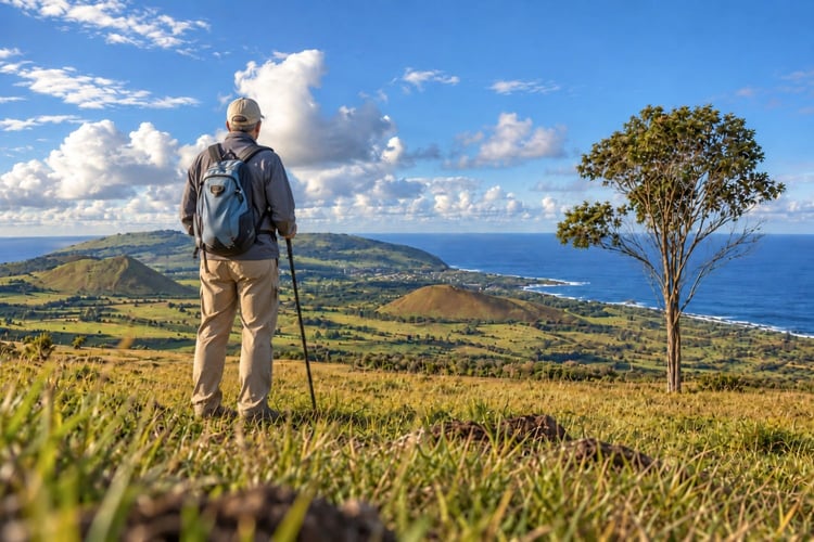 Terevaka Volcano Hike: Center of the Horizon